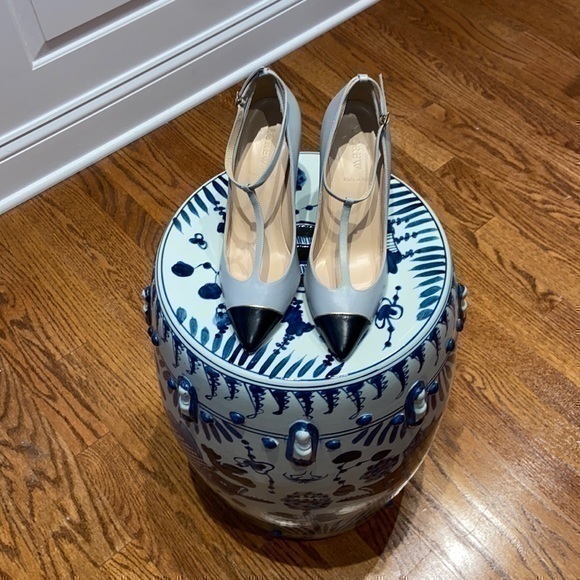 J. Crew Everly Cap Toe Pumps T-Strap - Picture 1 of 8